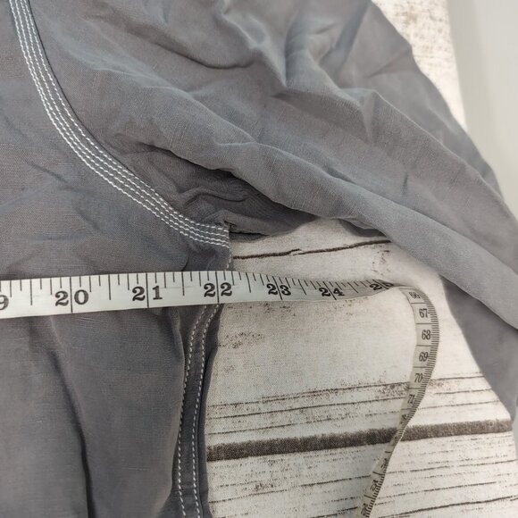 Ryan Michael Silk and Linen Grey Western Star Button Shirt Men Size XL - Picture 5 of 7